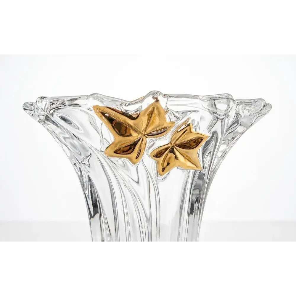 Vintage Mikasa Crystal Golden Ivy 6